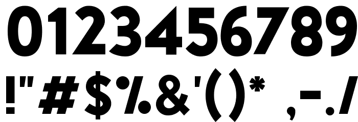 Zeronero Black Font OTHER CHARS