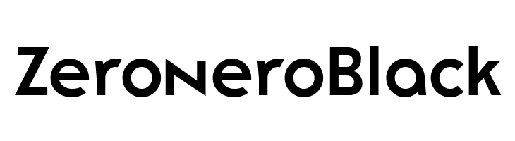 Zeronero Black फ़ॉन्ट
