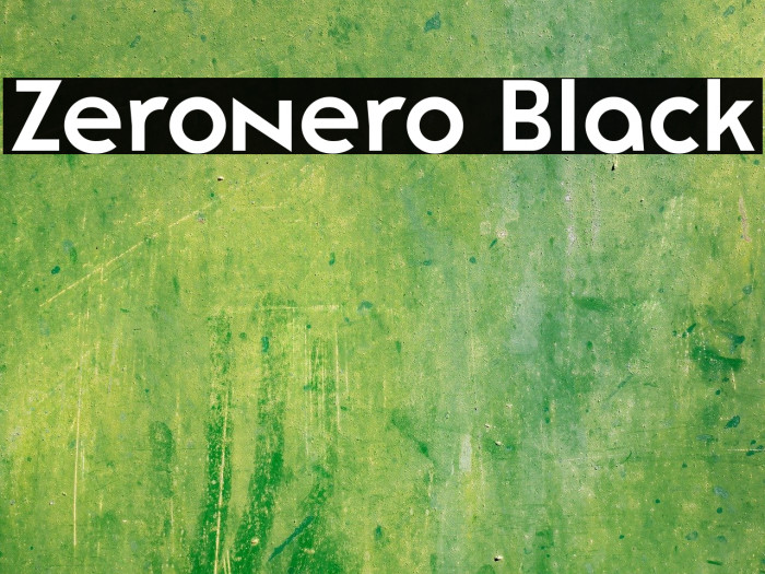 Zeronero Black لخطوط تنزيل examples