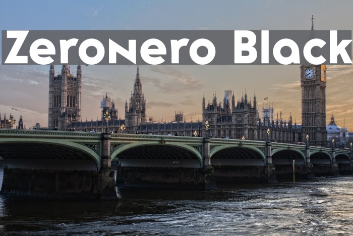 Zeronero Black Font examples