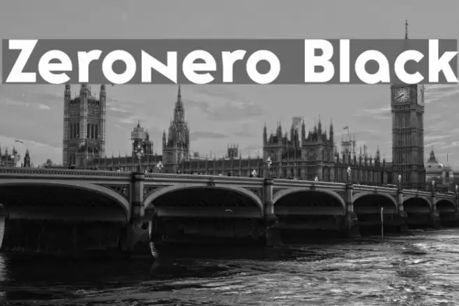 Zeronero Black Font examples
