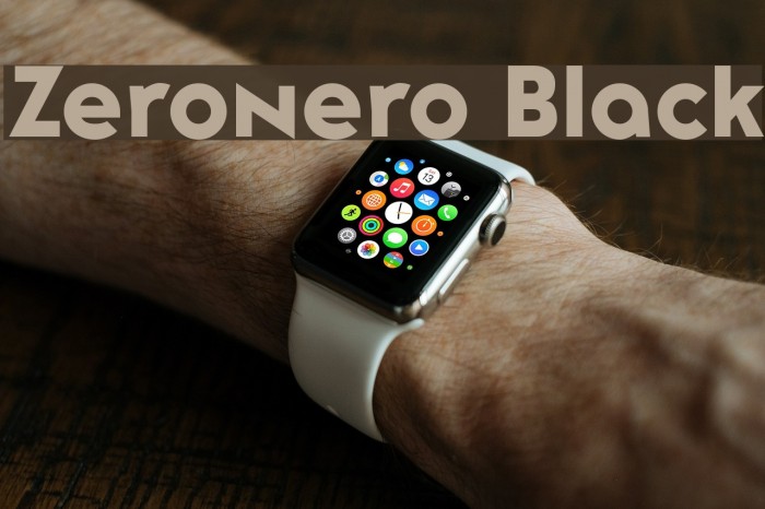Zeronero Black Font examples