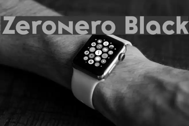 Zeronero Black Font examples