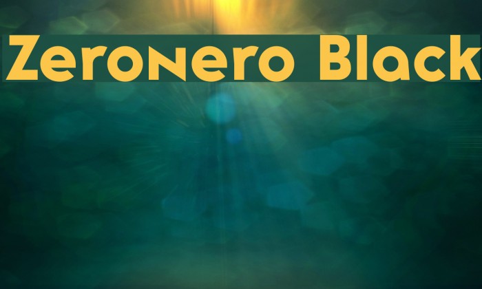 Zeronero Black Font examples
