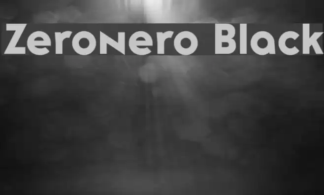 Zeronero Black Font examples