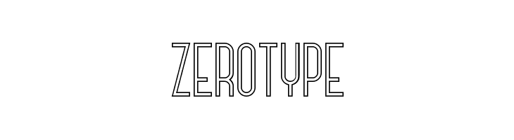 Zerotype Fonte