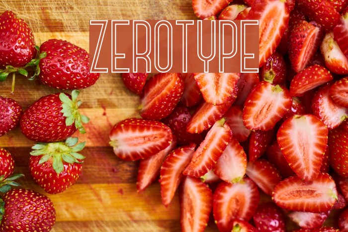 Zerotype Font examples
