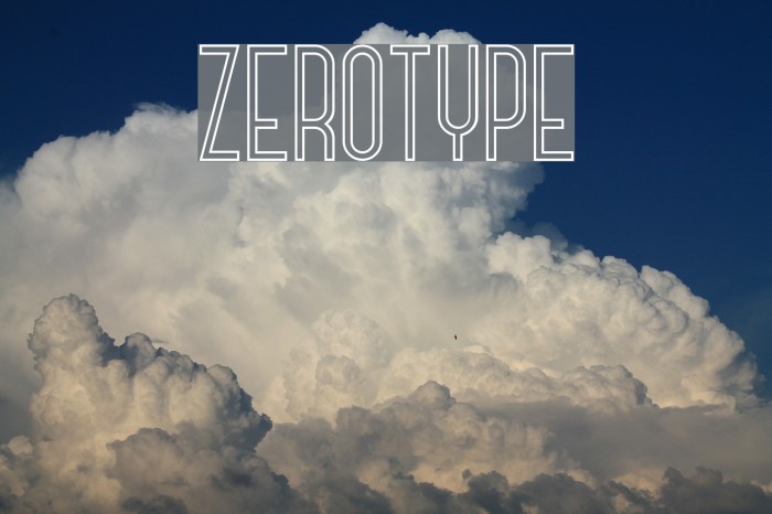 Zerotype Font examples