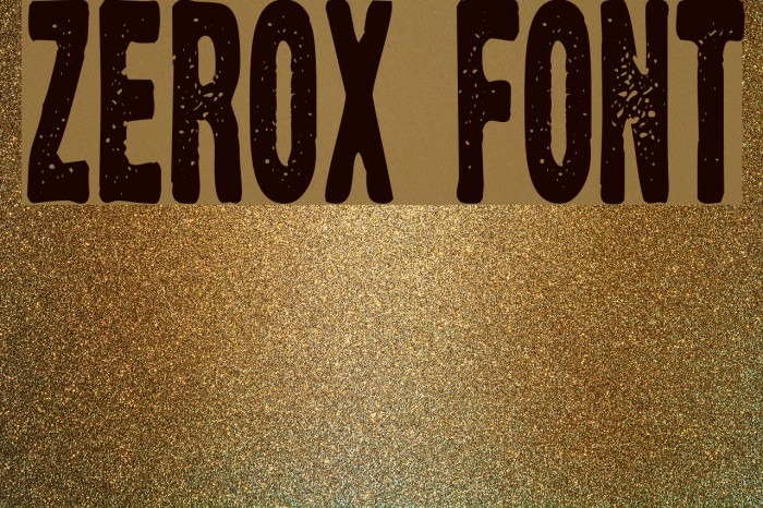 Zerox Font examples