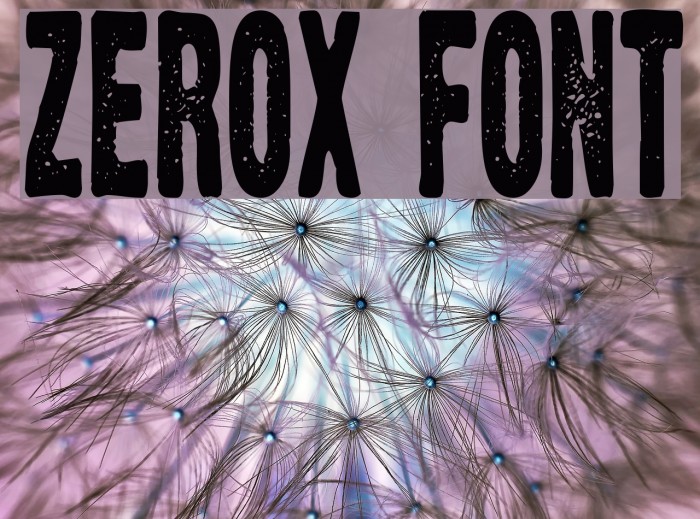Zerox Font examples