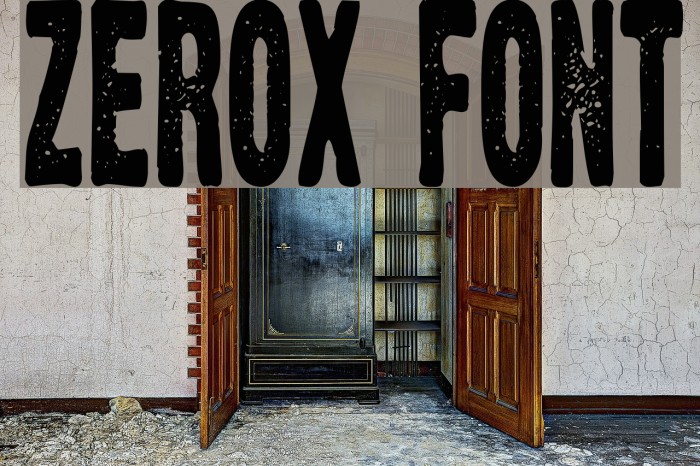 Zerox Font examples