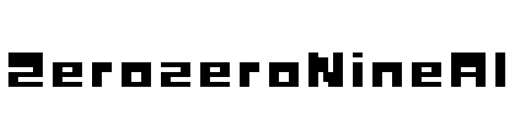 ZerozeroNineAl  免费字体下载