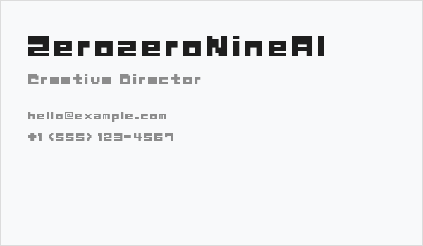 ZerozeroNineAl Business Card