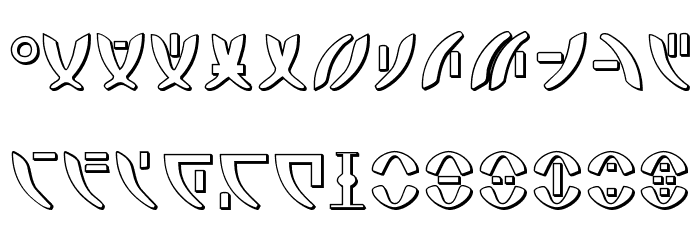 Zeta Reticuli 3D Font LOWERCASE