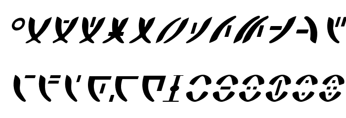 Zeta Reticuli Italic Font LOWERCASE