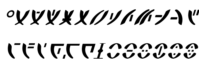 Zeta Reticuli Italic Font LOWERCASE