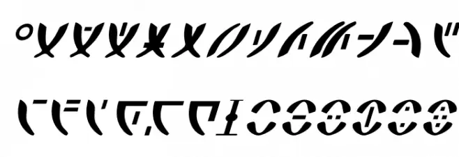 Zeta Reticuli Italic Caratteri MINUSCOLO