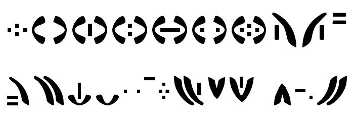 Zeta Reticuli Font OTHER CHARS