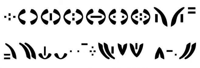 Zeta Reticuli Font OTHER CHARS