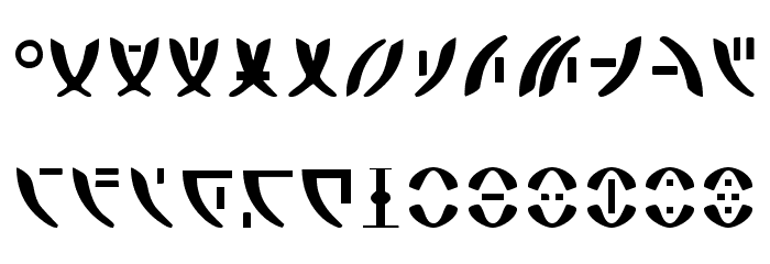 Zeta Reticuli Font LOWERCASE
