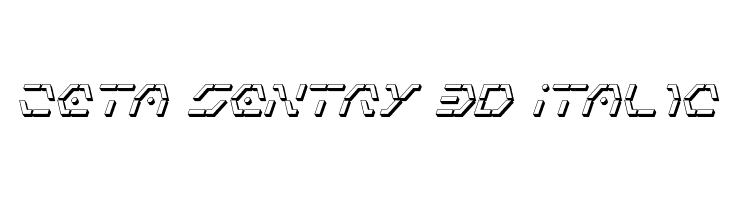 Zeta Sentry 3D Italic  Frei Schriftart Herunterladen