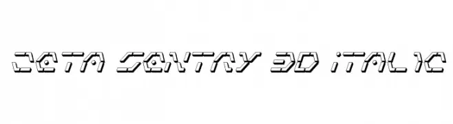 Zeta Sentry 3D Italic  Fuentes Gratis Descargar