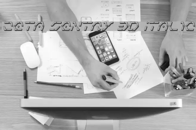 Zeta Sentry 3D Italic Font examples