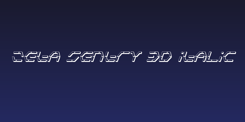 Zeta Sentry 3D Italic Social Header