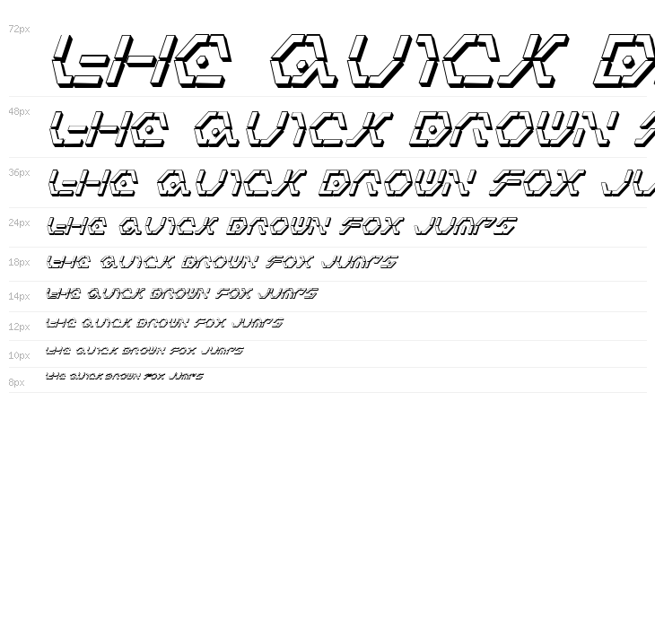 Zeta Sentry 3D Italic Waterfall