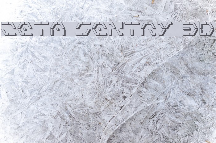 Zeta Sentry 3D Font examples