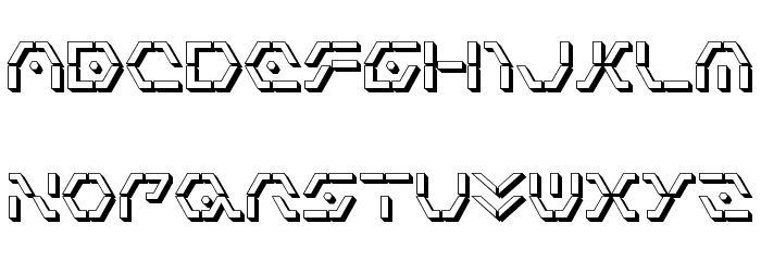 Zeta Sentry 3D Font LOWERCASE