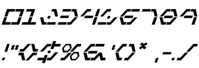 Zeta Sentry Bold Italic Шрифта ДРУГИЕ символов