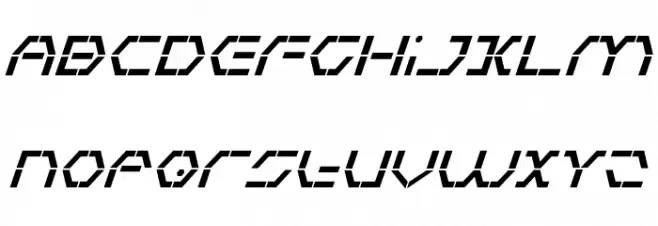 Zeta Sentry Bold Italic Schriftart Groß