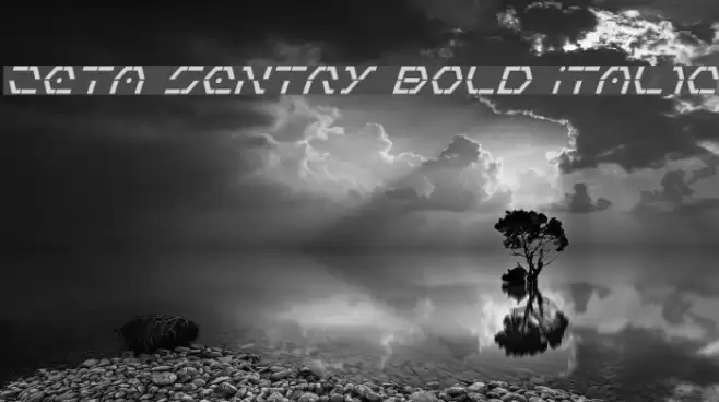 Zeta Sentry Bold Italic Font examples