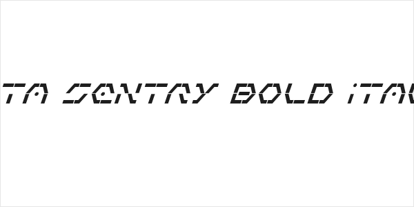 Zeta Sentry Bold Italic Logo