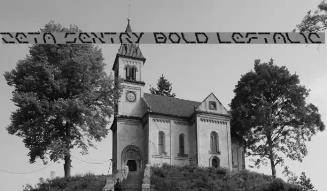 Zeta Sentry Bold Leftalic Font examples