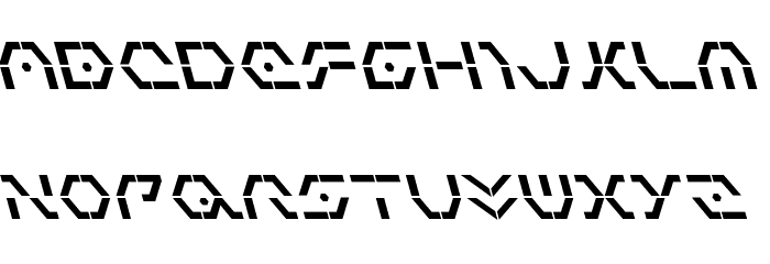 Zeta Sentry Bold Leftalic Font LOWERCASE