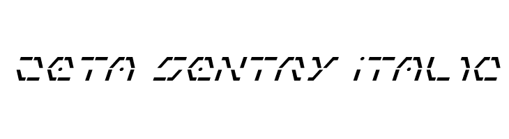 Zeta Sentry Italic  フリーフォントのダウンロード