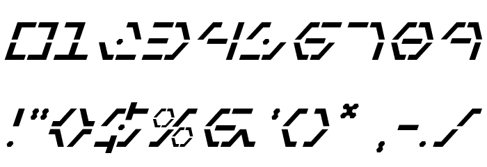Zeta Sentry Italic Font OTHER CHARS