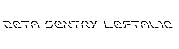 Zeta Sentry Leftalic  नि: शुल्क फ़ॉन्ट्स डाउनलोड