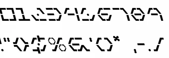 Zeta Sentry Leftalic Font OTHER CHARS