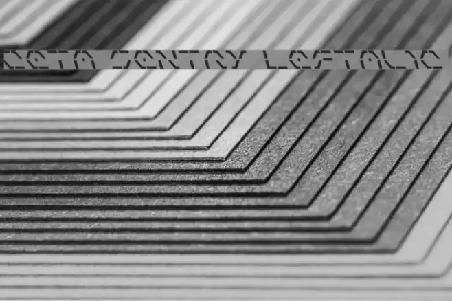 Zeta Sentry Leftalic Font examples