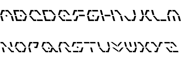 Zeta Sentry Leftalic Schriftart Kleinbuchstaben