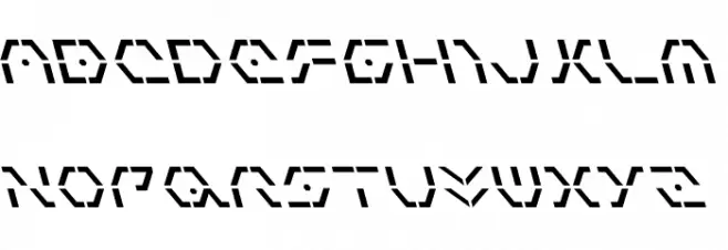 Zeta Sentry Leftalic Schriftart Kleinbuchstaben