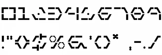 Zeta Sentry Font Alte caractere