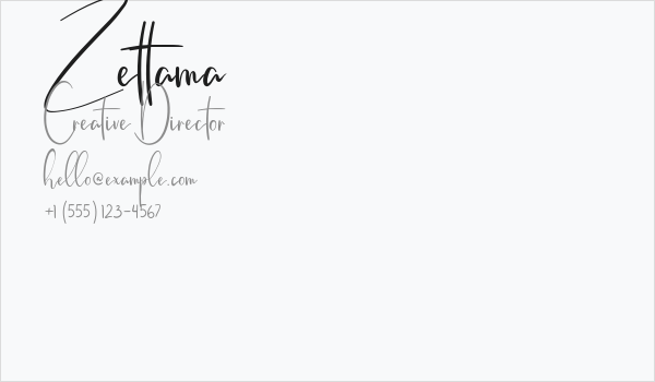Zettama Business Card