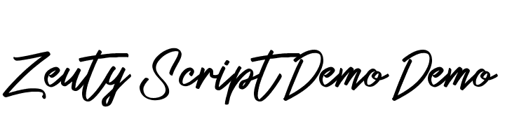 Zeuty Script Demo Demo  नि: शुल्क फ़ॉन्ट्स डाउनलोड
