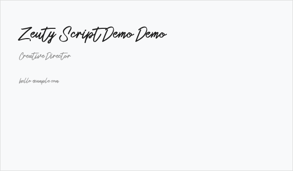 Zeuty Script Demo Demo Business Card