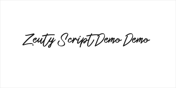 Zeuty Script Demo Demo Logo