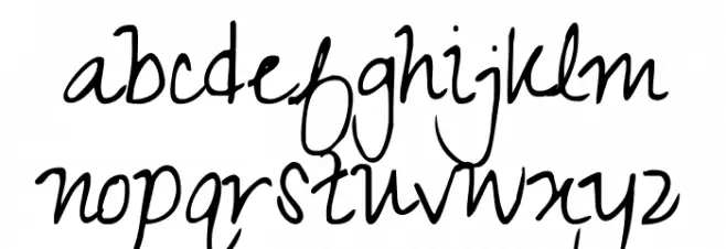 Zeyada Font LOWERCASE
